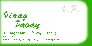 virag pavay business card